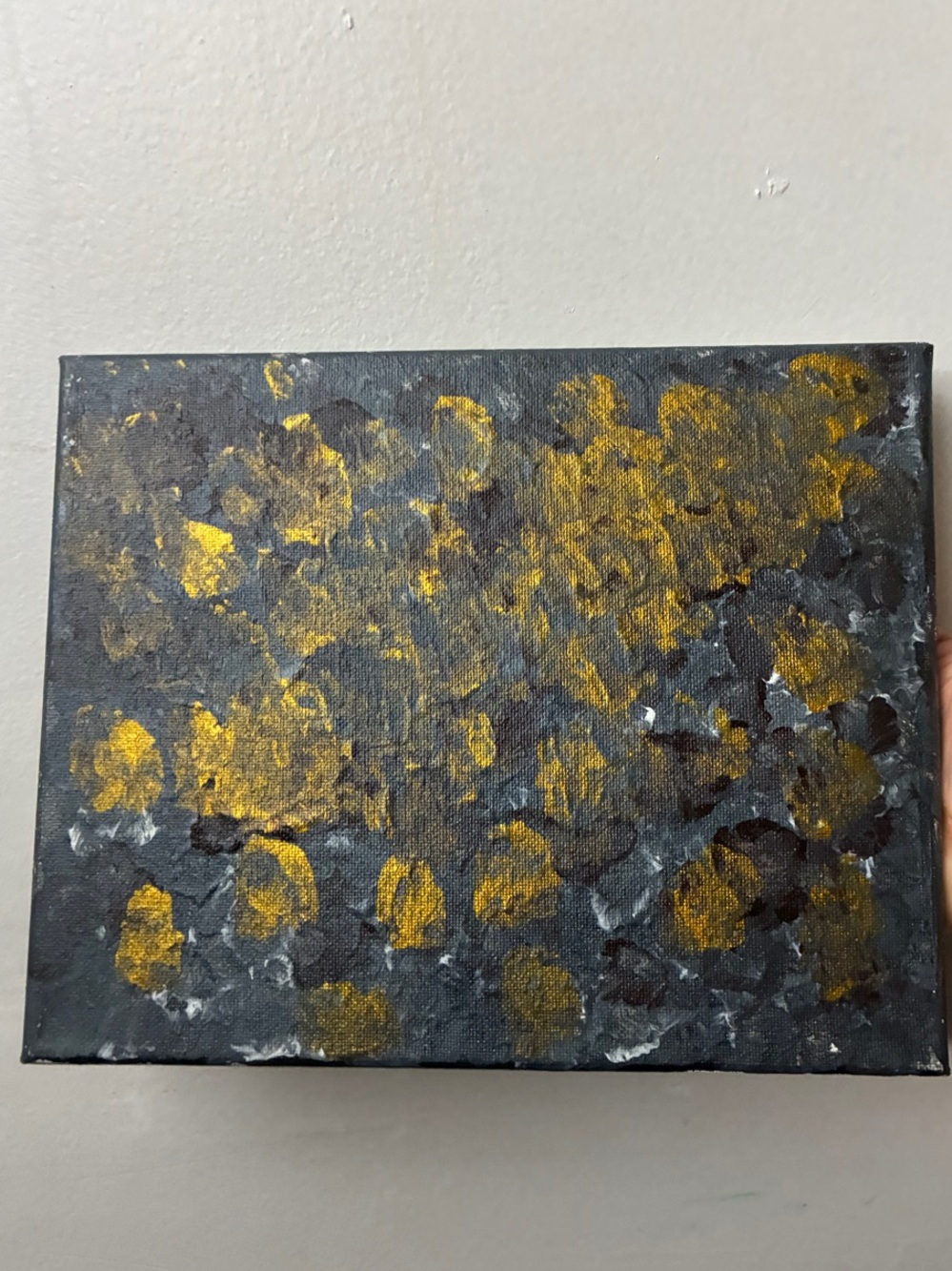 Abstract Gold and Black Canvas Wall Art